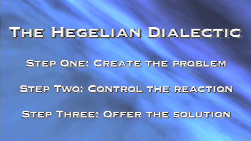 Hegelian Dialectic - Problem - Reaction -Solution