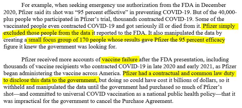 Pfizer committed fraud - claiming 95% efficacy