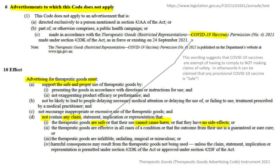 You can't claim drugs are safe except for COVID-19 vaccine